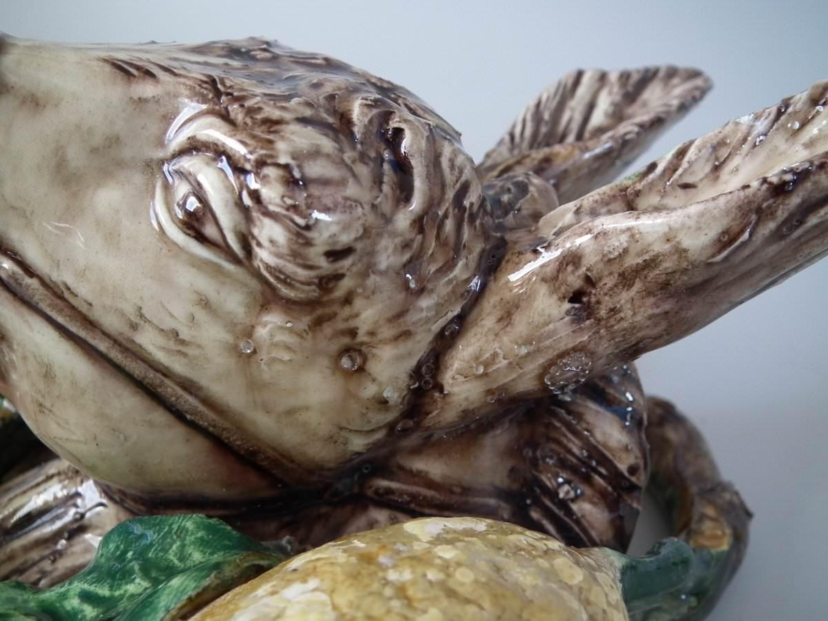 Pair of Menton Majolica Donkey Wall Pockets 7