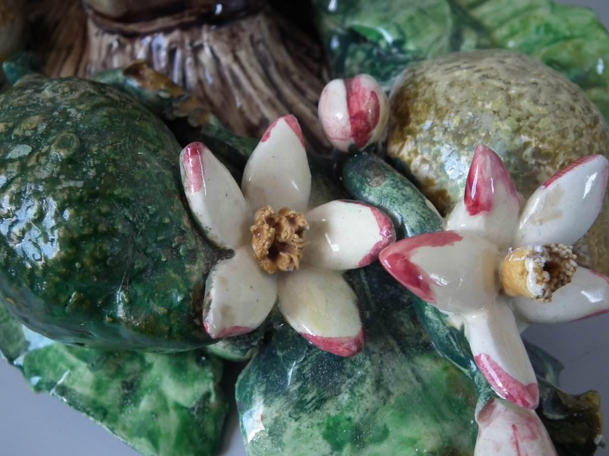 Pair of Menton Majolica Donkey Wall Pockets 11