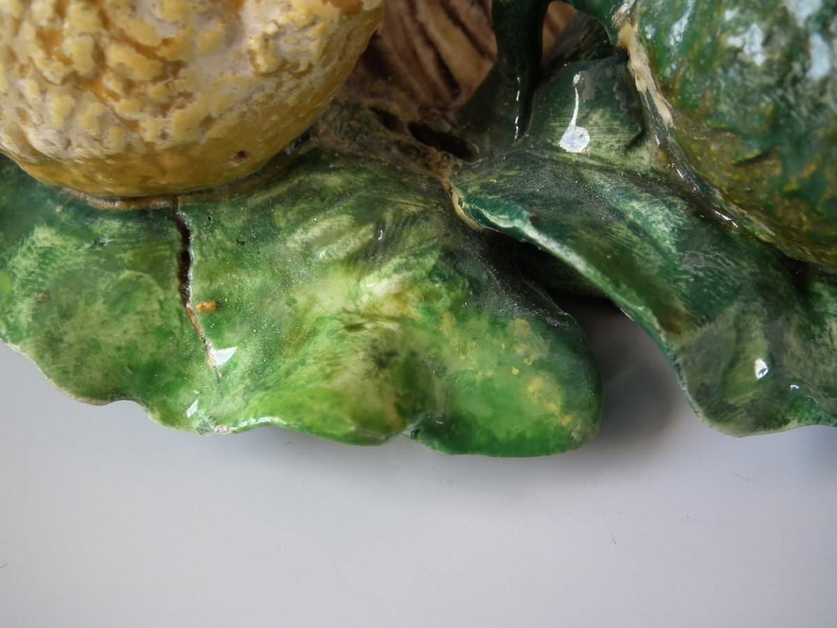 Pair of Menton Majolica Donkey Wall Pockets 13