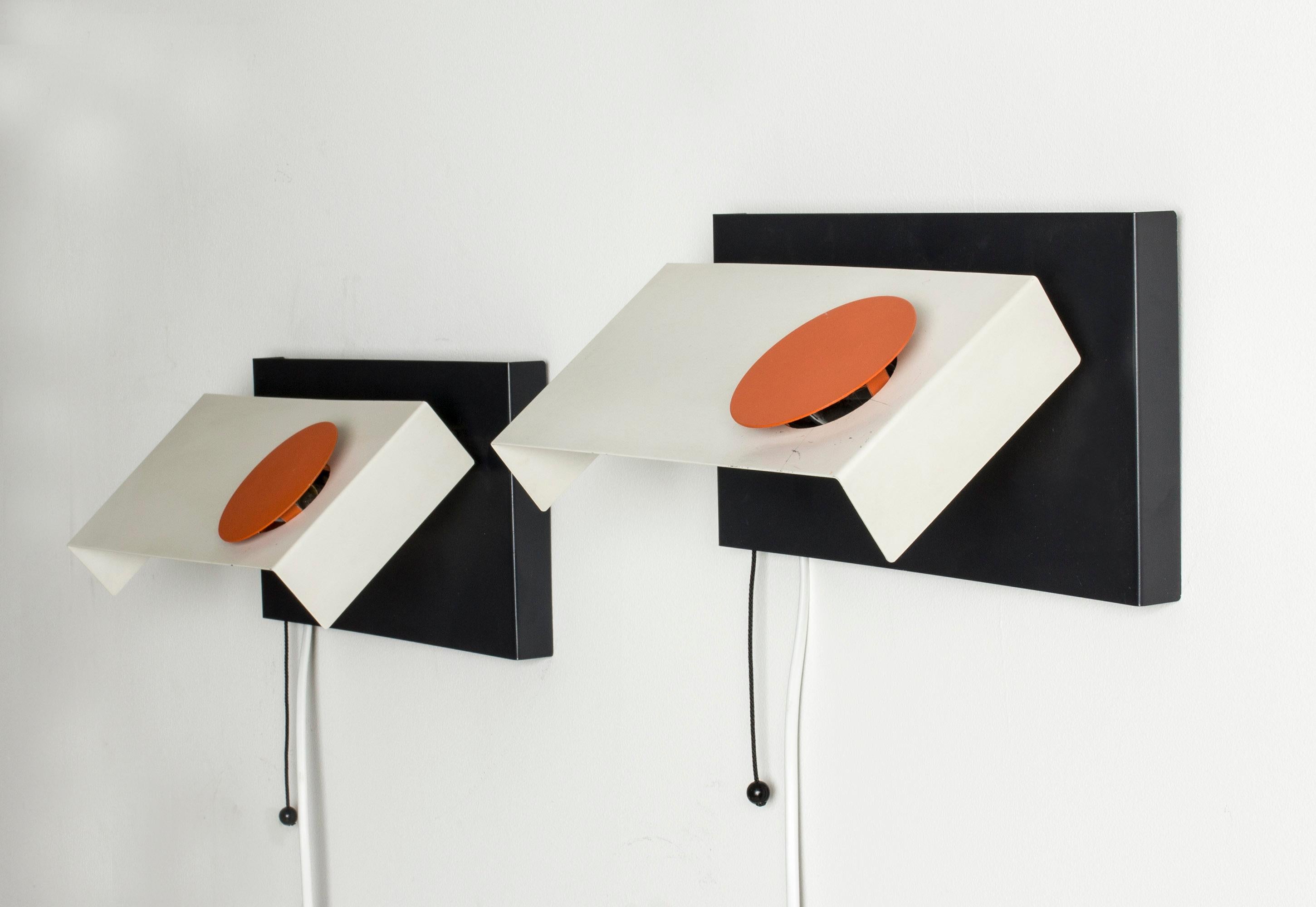 Danish Pair of Metal Wall Lamps by Svend Aage Holm Sørensen For Sale