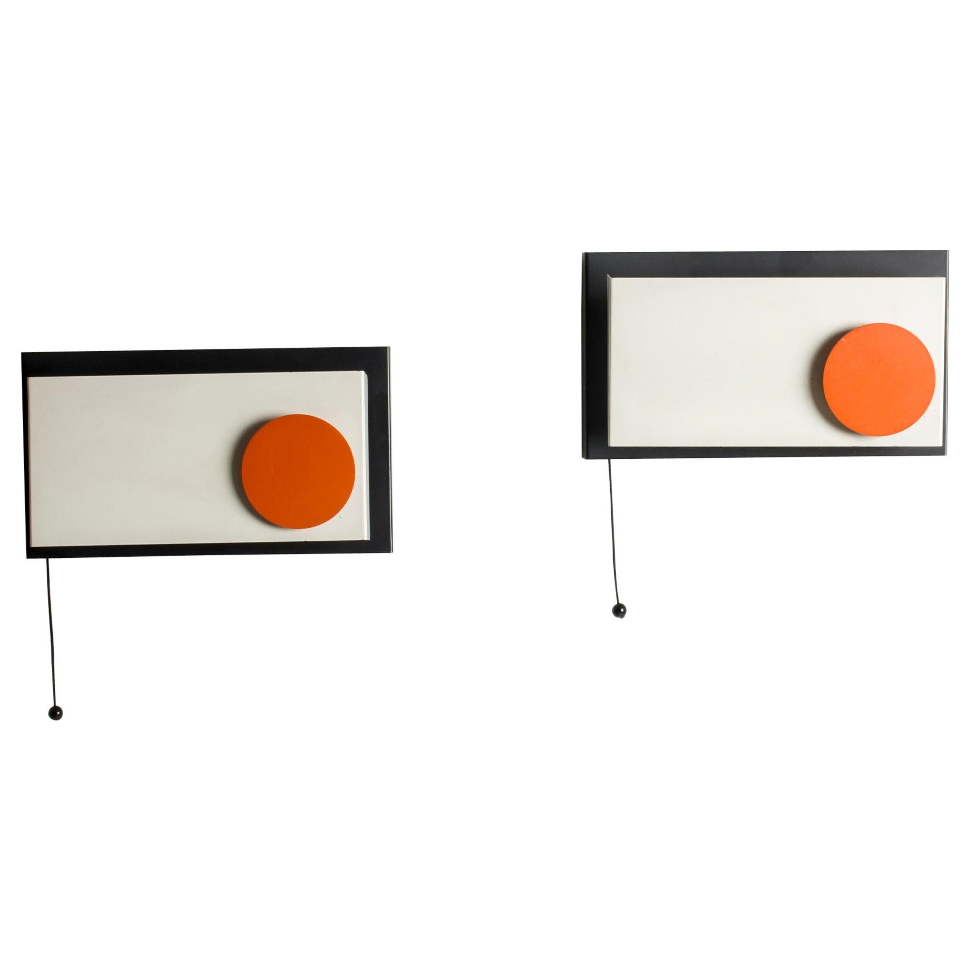 Pair of Metal Wall Lamps by Svend Aage Holm Sørensen For Sale