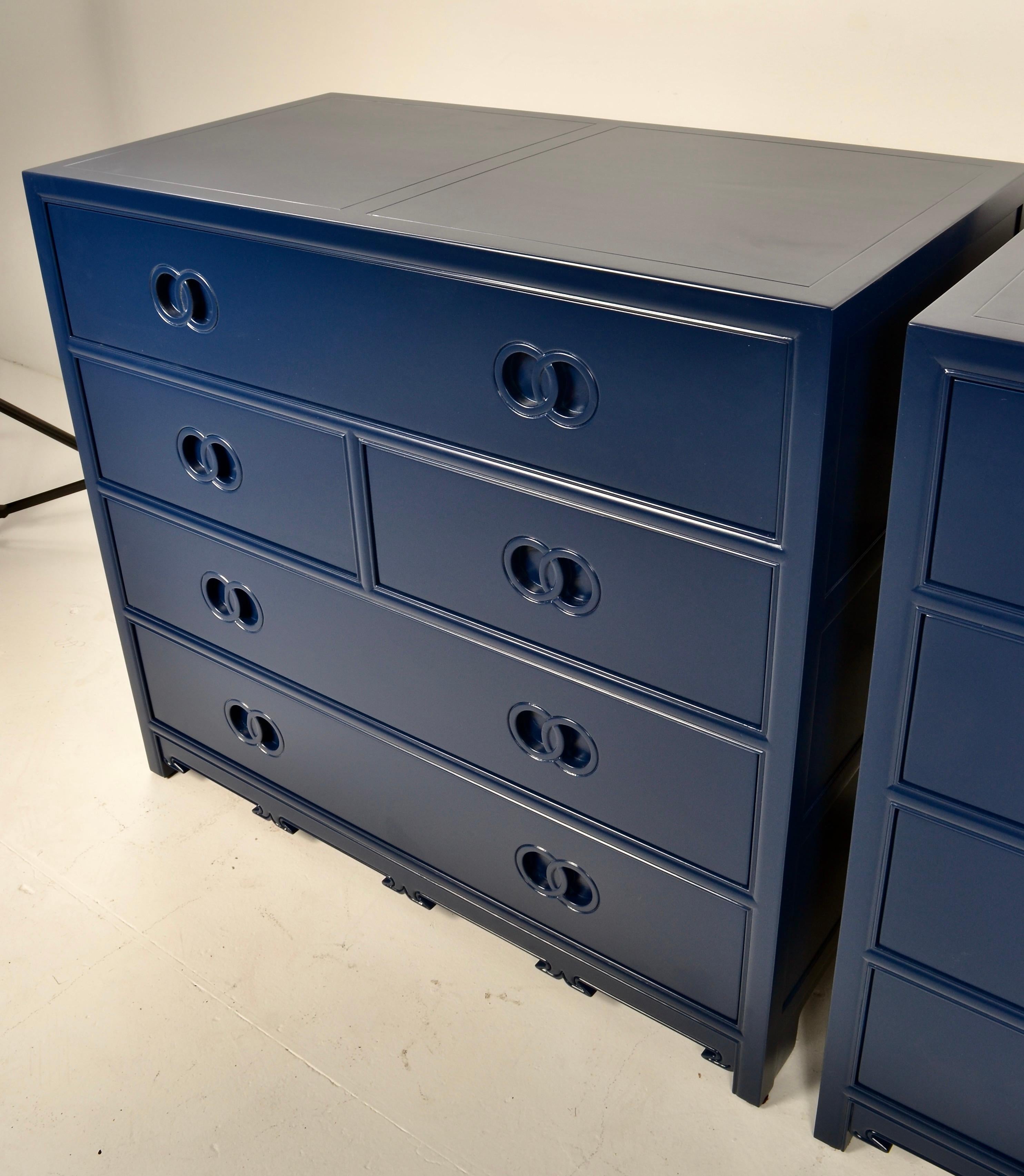 Americano Coppia di cassapanche Michael Taylor for Baker Far East Collection, Stati Uniti, anni '50 ca. in vendita