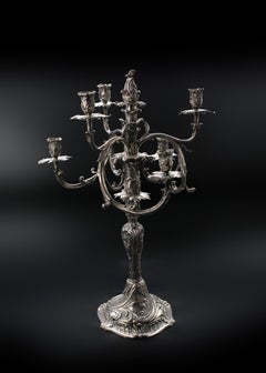 Pair Michelsen Rococo Style Sterling Candelabra
