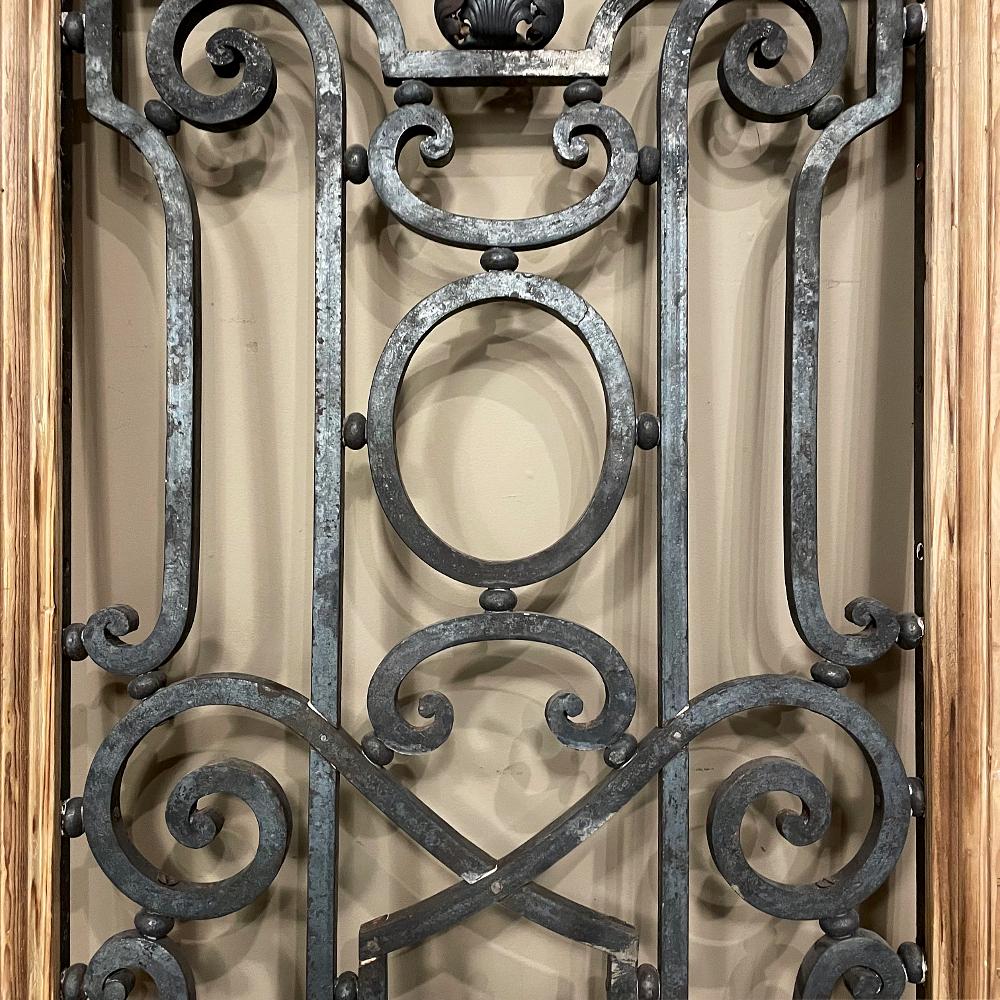 Pair Mid-19th Century French Hand-Forged Wrought Iron Framed Panels For Sale 11