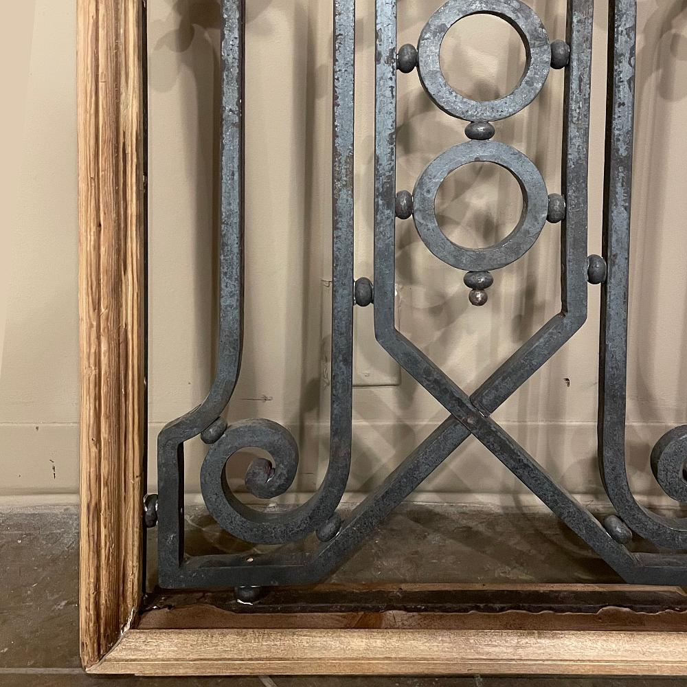 Pair Mid-19th Century French Hand-Forged Wrought Iron Framed Panels For Sale 12