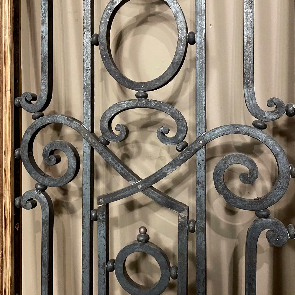 Pair Mid-19th Century French Hand-Forged Wrought Iron Framed Panels For Sale 14