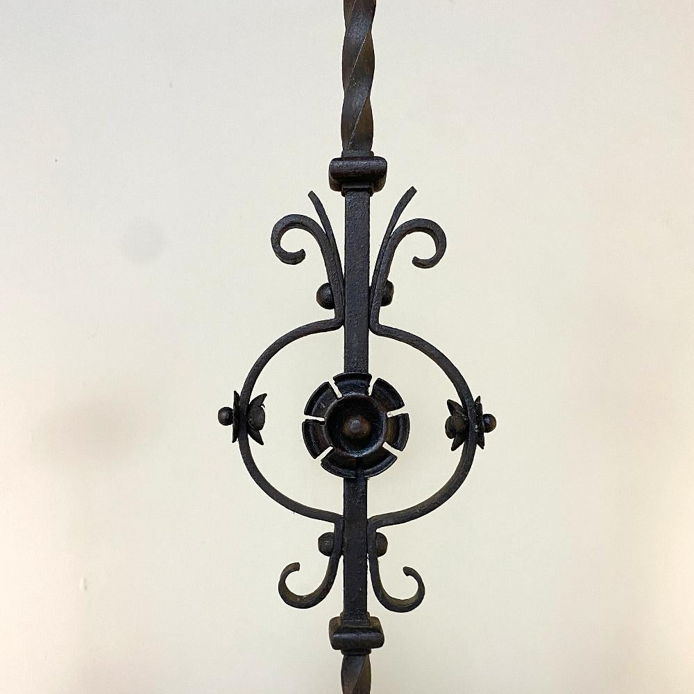Pair of Mid-19th Century Wrought Iron Torcheres Candlesticks For Sale 2