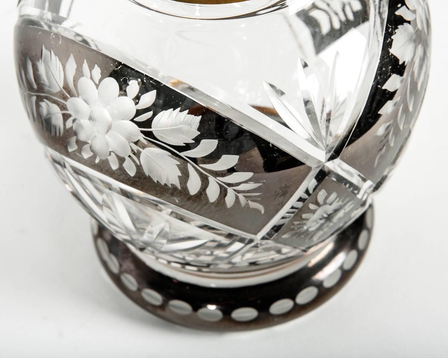 Pair of Mid-20th Century Cut Crystal Decanter Service 2
