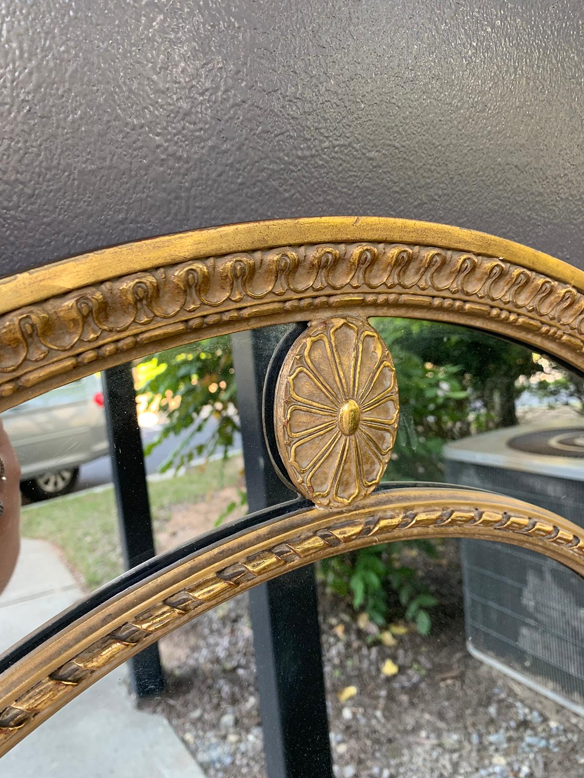 Pair of Mid-20th Century Oval Giltwood George III Style Oval Mirrors circa 1970s 6