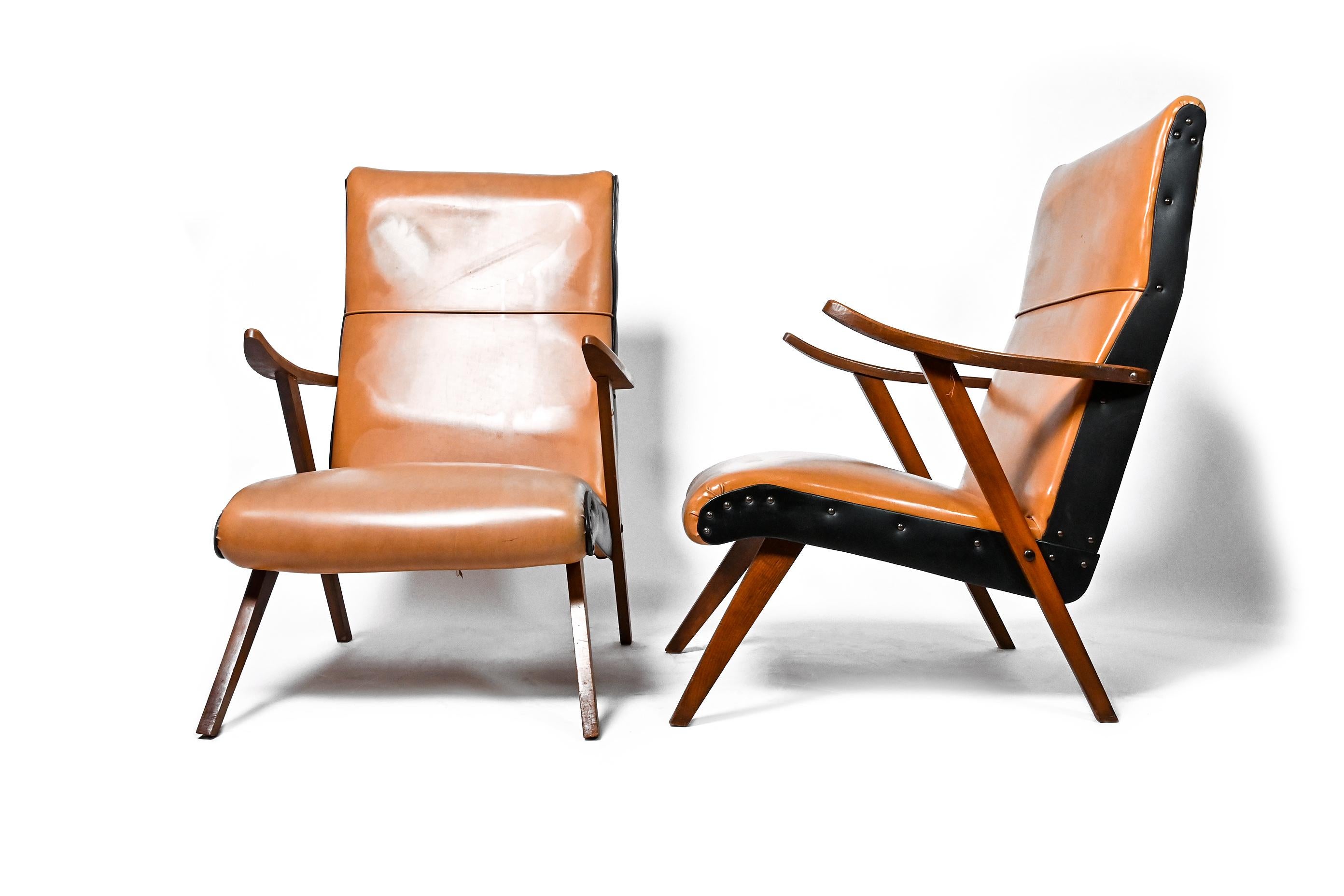 Mid-Century Modern Pair of Midcentury Armchairs, Poland, 1960s For Sale