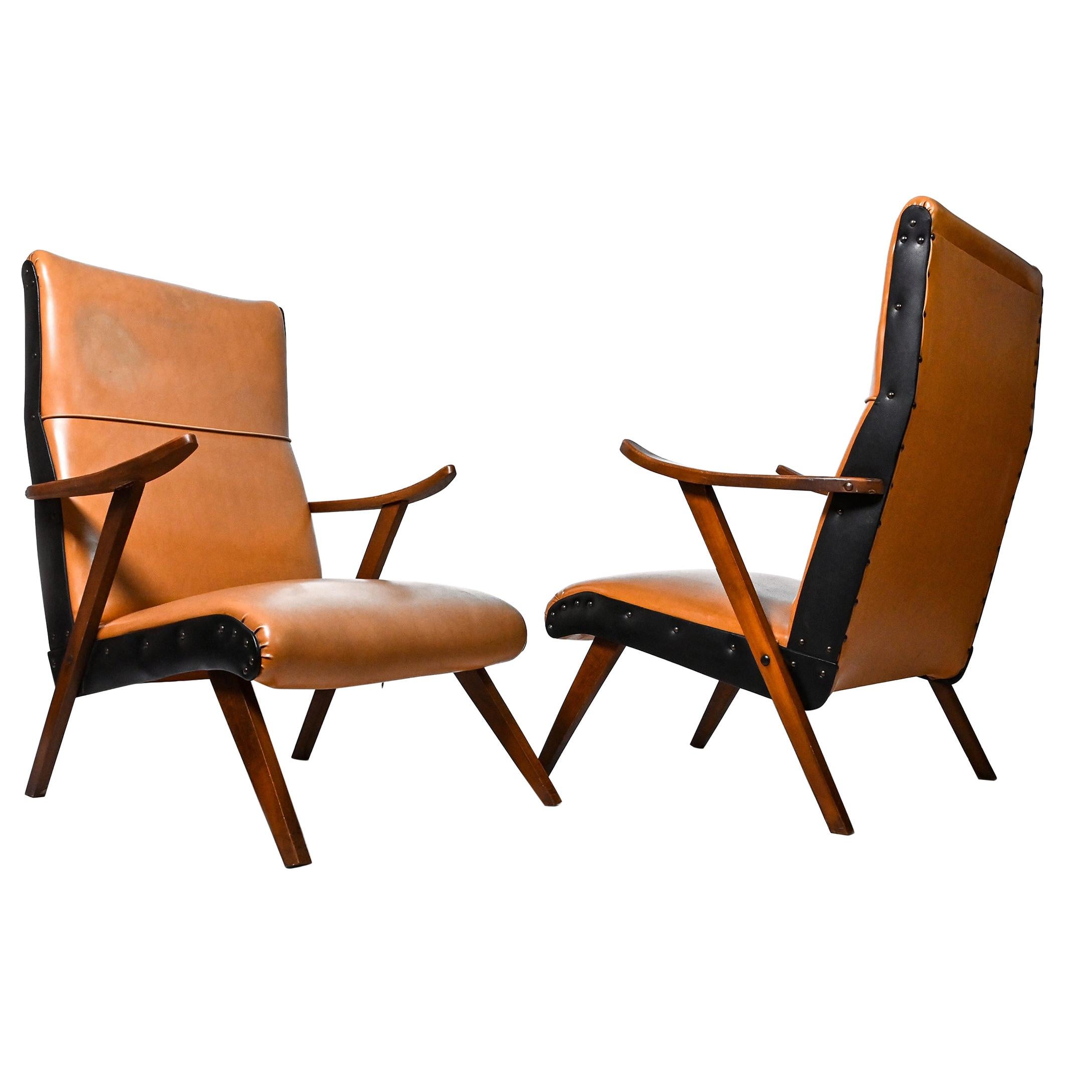 Pair of Midcentury Armchairs, Poland, 1960s For Sale