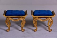 Pair Mid Century Asian Style Gilded Stools or Tables