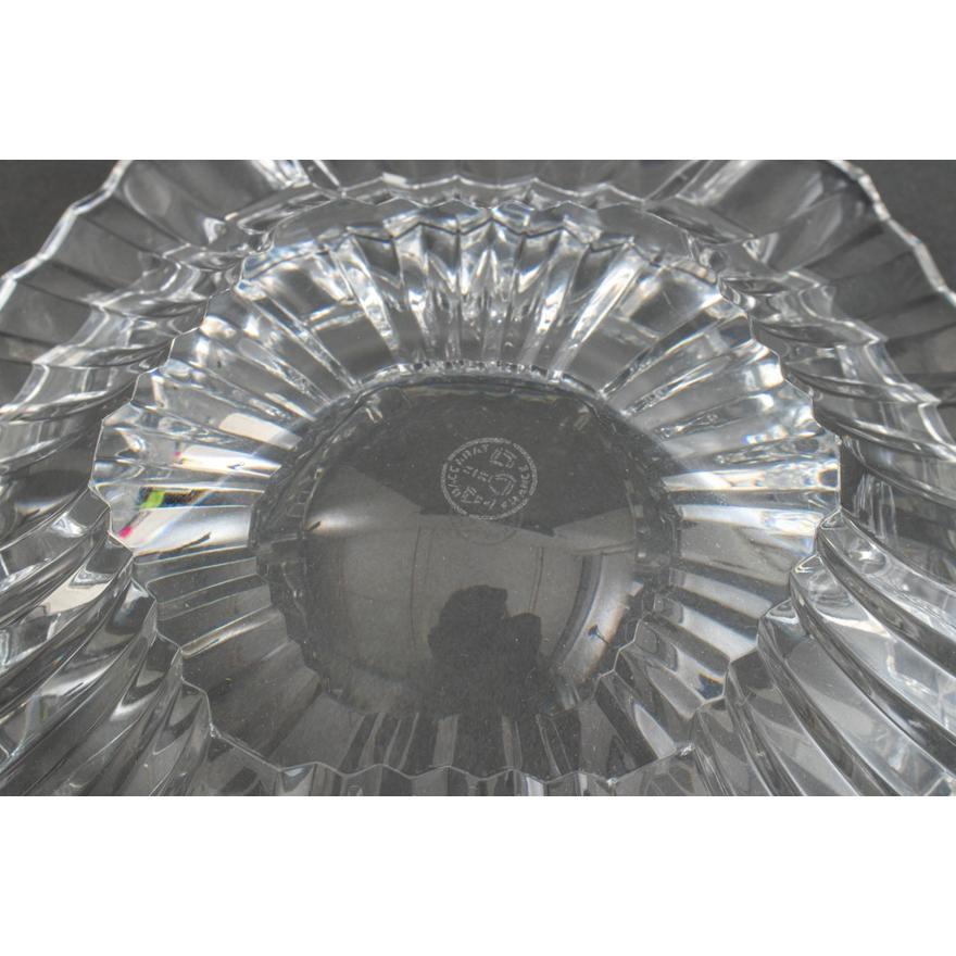 Pair Mid-Century Baccarat Hexagonal Shaped Crystal Cigar Ashtrays For Sale 6