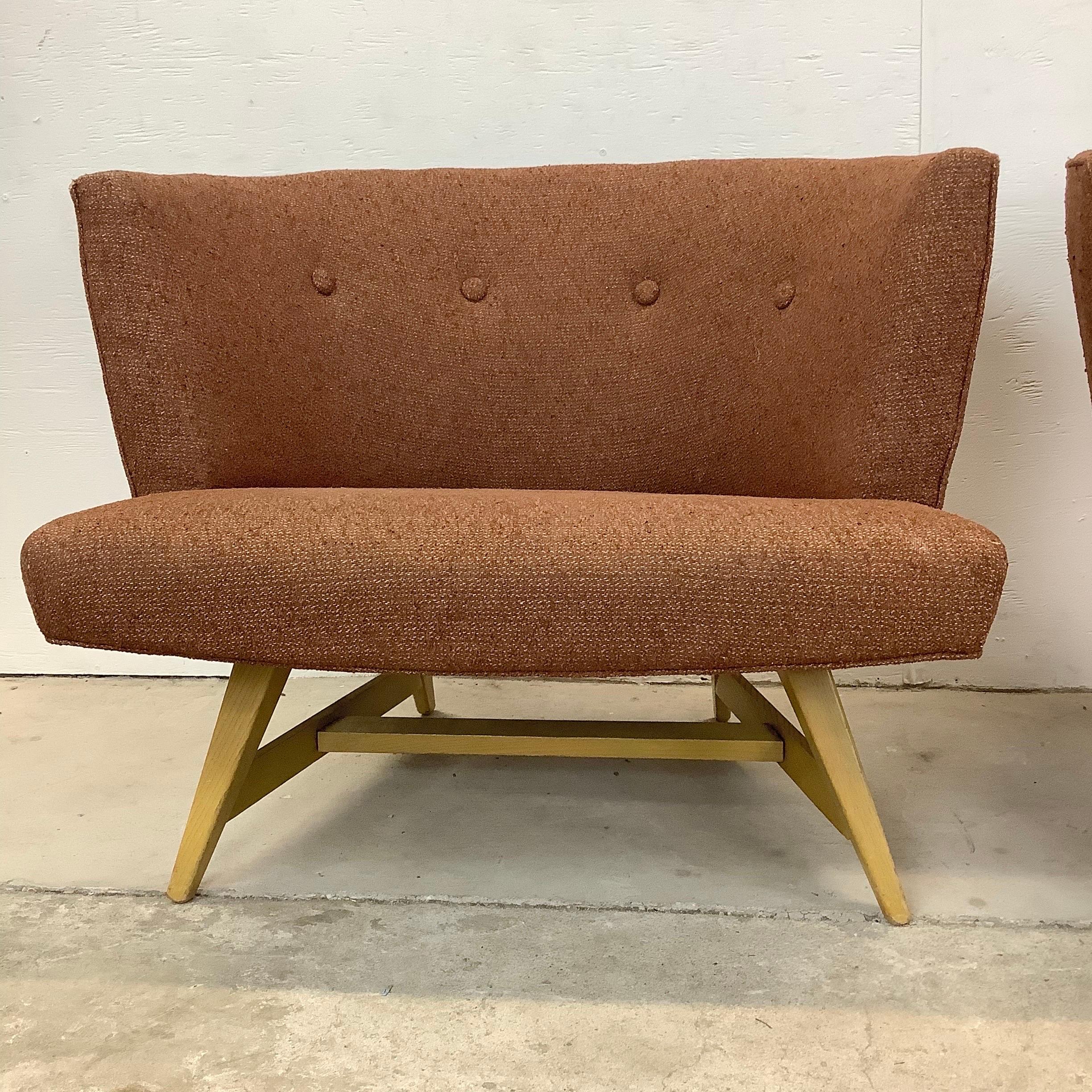 Pair Mid-Century Barrel Back Lounge Chairs For Sale 4