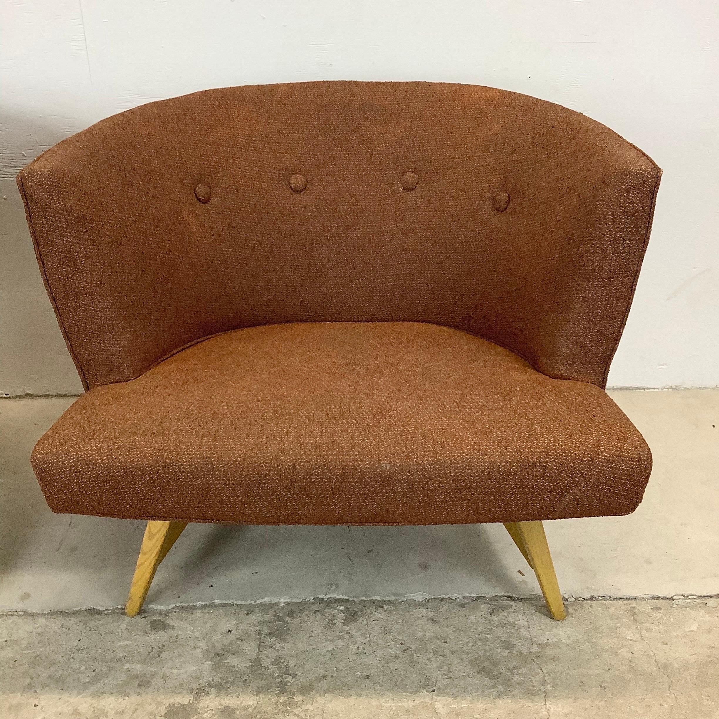 Unknown Pair Mid-Century Barrel Back Lounge Chairs For Sale