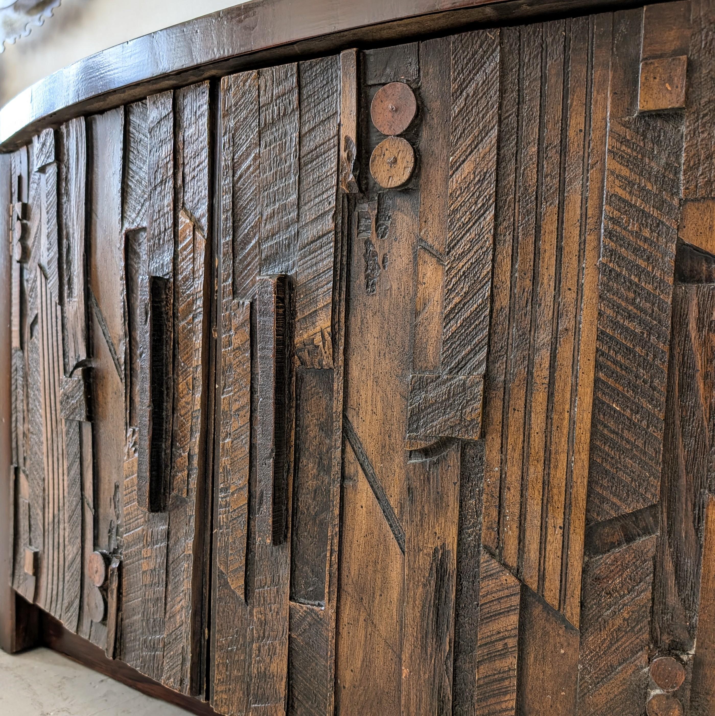Paire de tables de nuit brutalistes Pueblo du milieu du siècle dernier Lane Furniture USA 1970 en vente 7