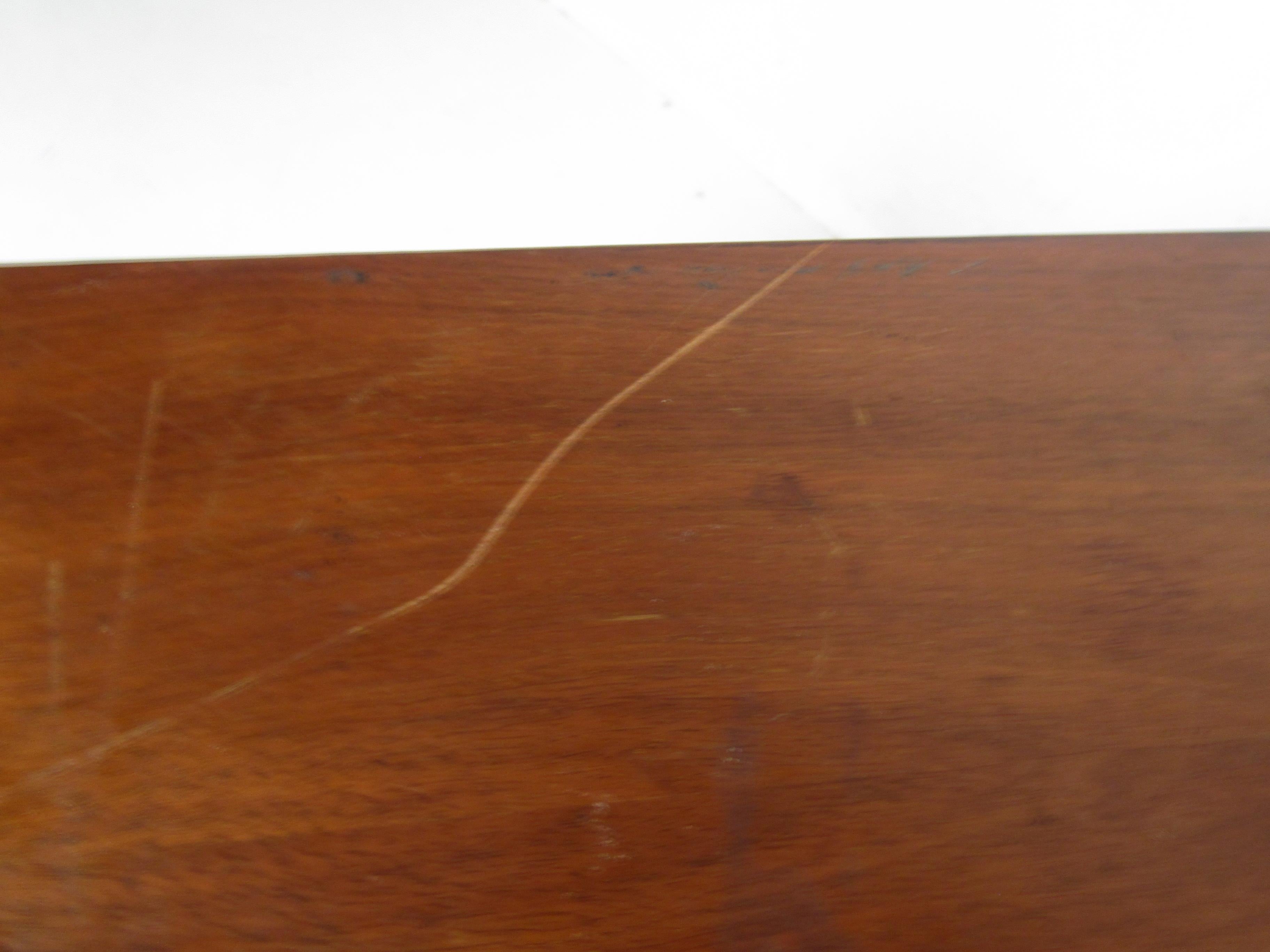 Veneer Pair of Midcentury Brutalist Style Nightstands by Young Manufacturing Co.
