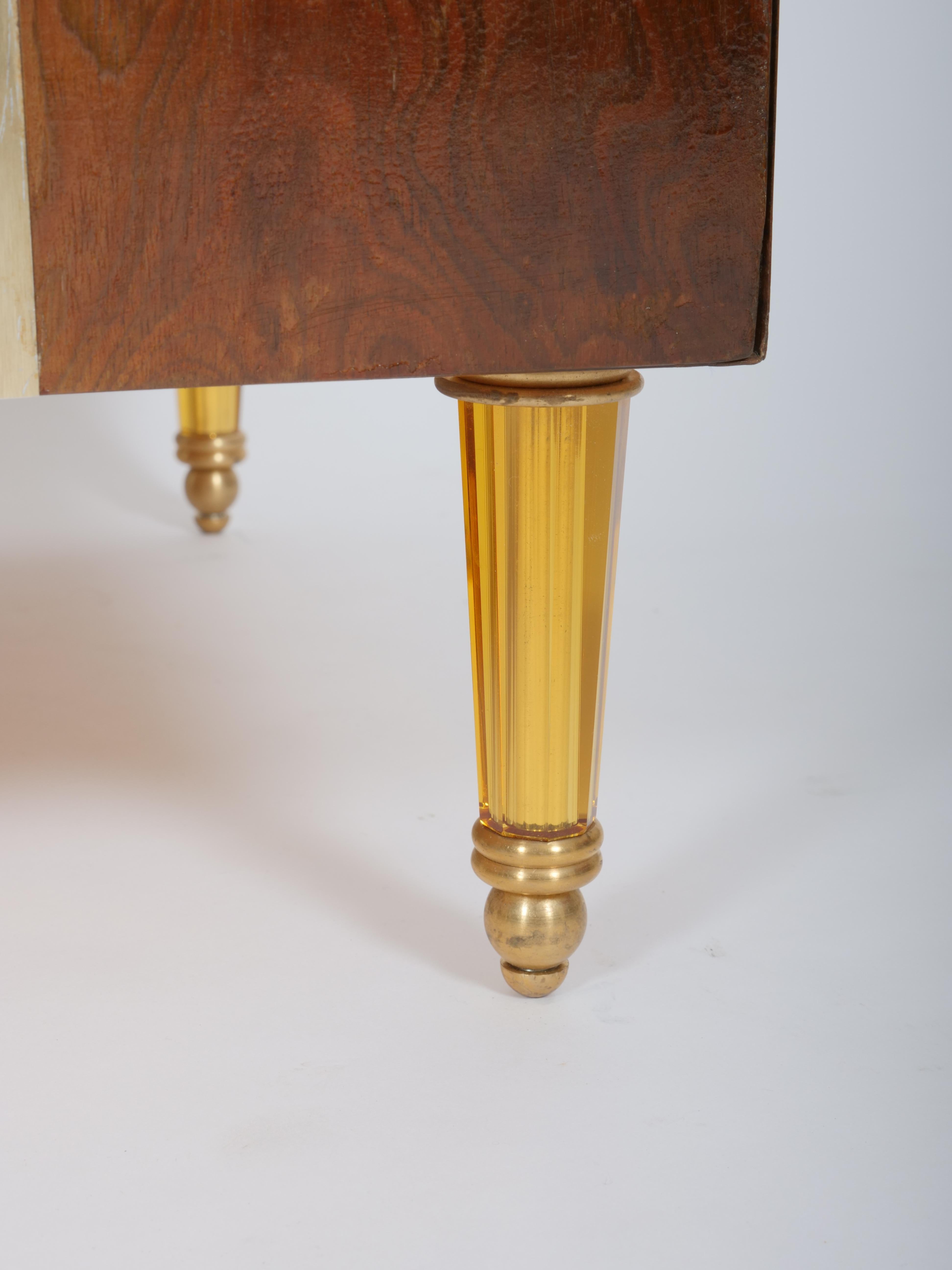 Pair mid century burr dressers. Italy c1970 For Sale 2