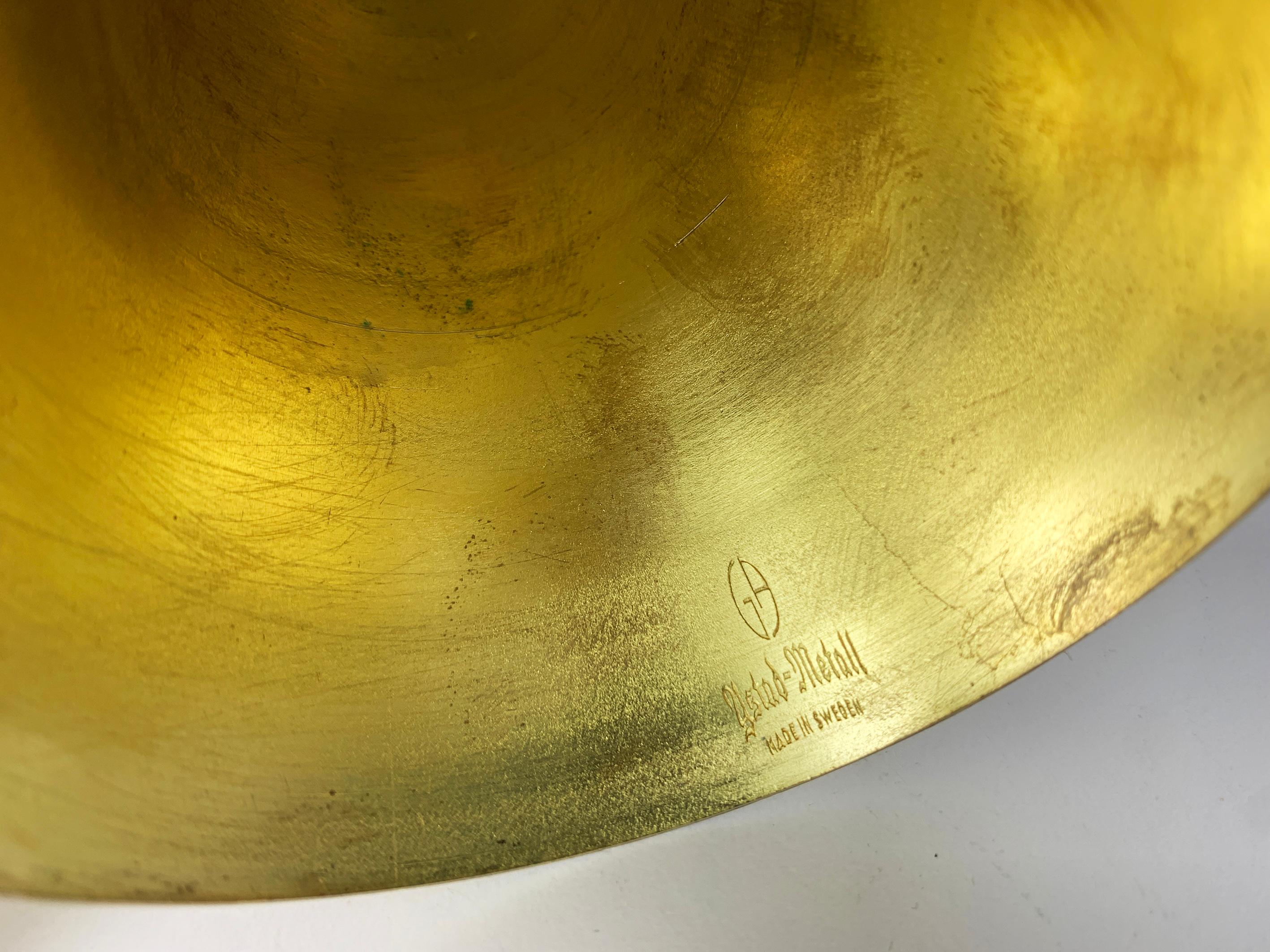 Pair Mid-Century Candelabra in Brass by Gunnar Ander Ystad Metall Sweden For Sale 8