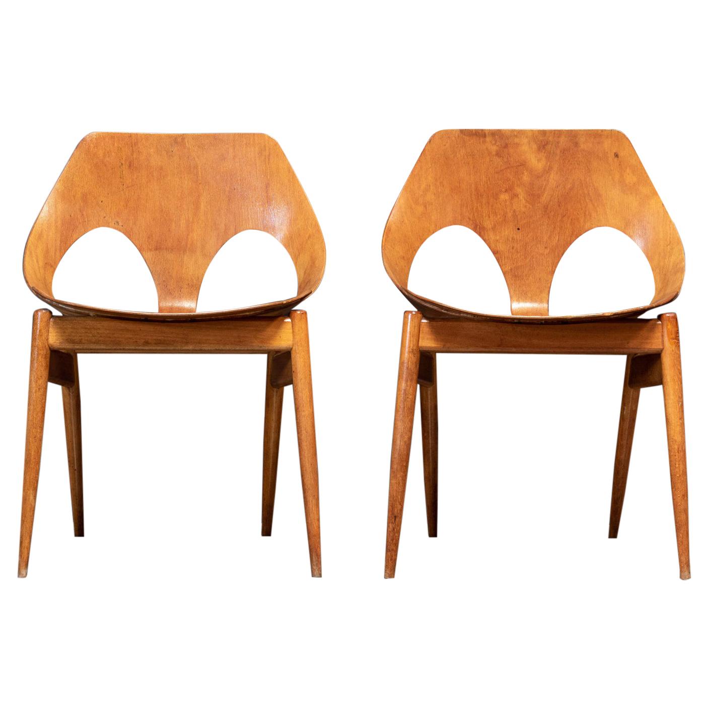 Pair Mid Century 'Carl Jacobs' Chairs for Kandya