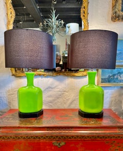 Pareja de opalinas entubadas de mediados de siglo