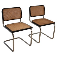 Pair of Midcentury Cesca Italian Chairs by M. Breuer