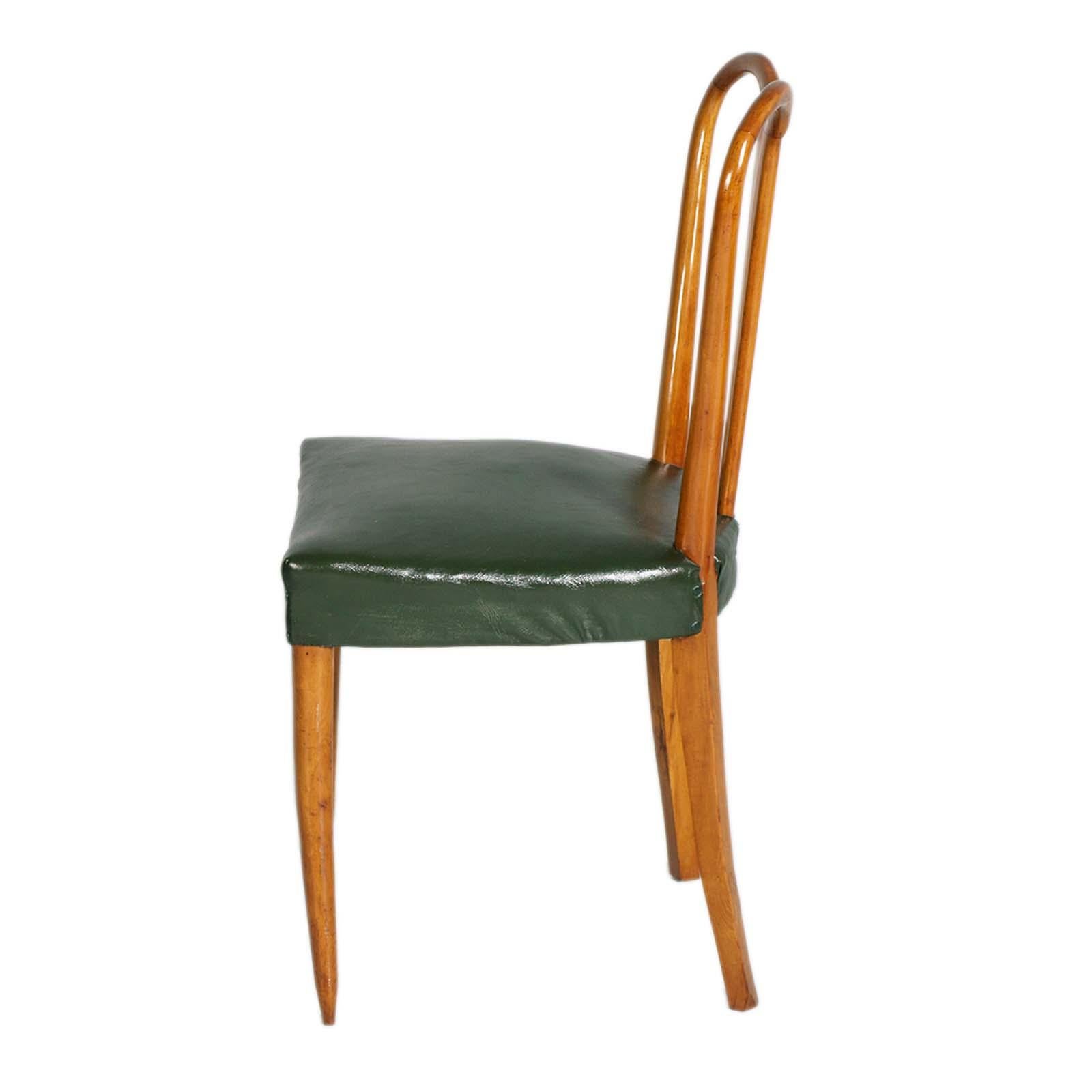 Mid-Century Modern Mid-Century Chairs by Ico Parisi for Fratelli Rizzi, Springs Seat & Leatherette For Sale