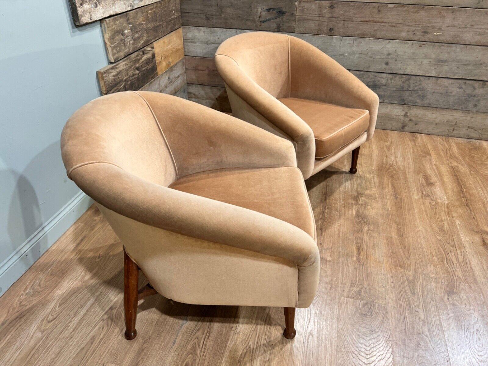 Pair Mid Century Club Chairs Guy Rogers 1960s In Good Condition For Sale In Potters Bar, GB