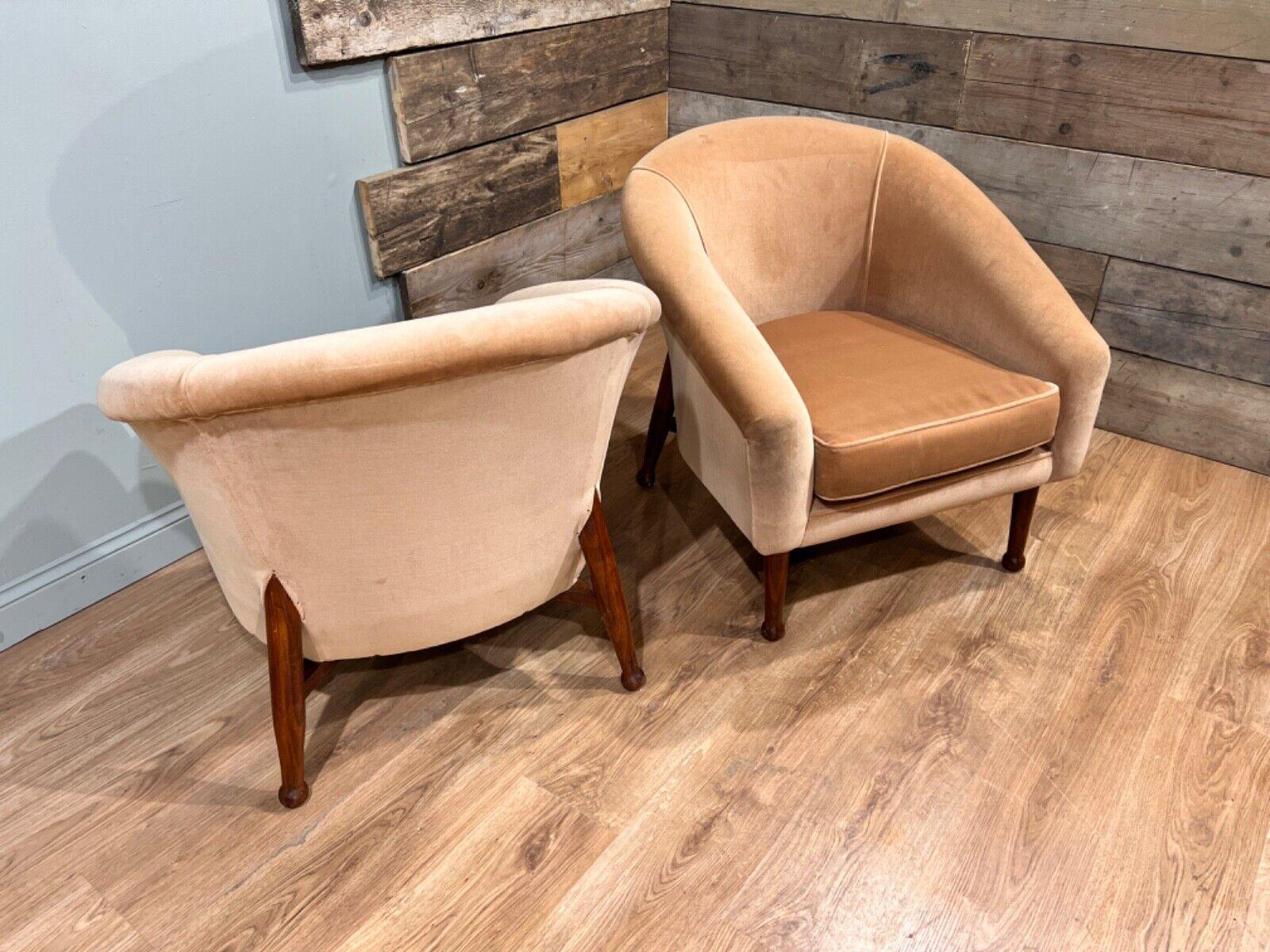 Mid-20th Century Pair Mid Century Club Chairs Guy Rogers 1960s For Sale