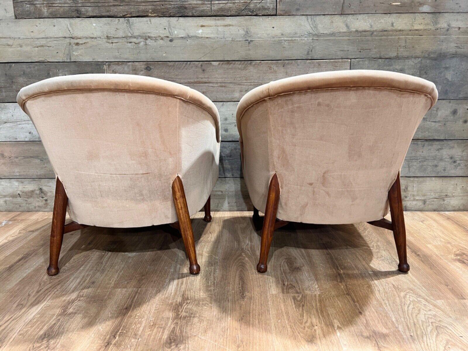 Pair Mid Century Club Chairs Guy Rogers 1960s For Sale 3