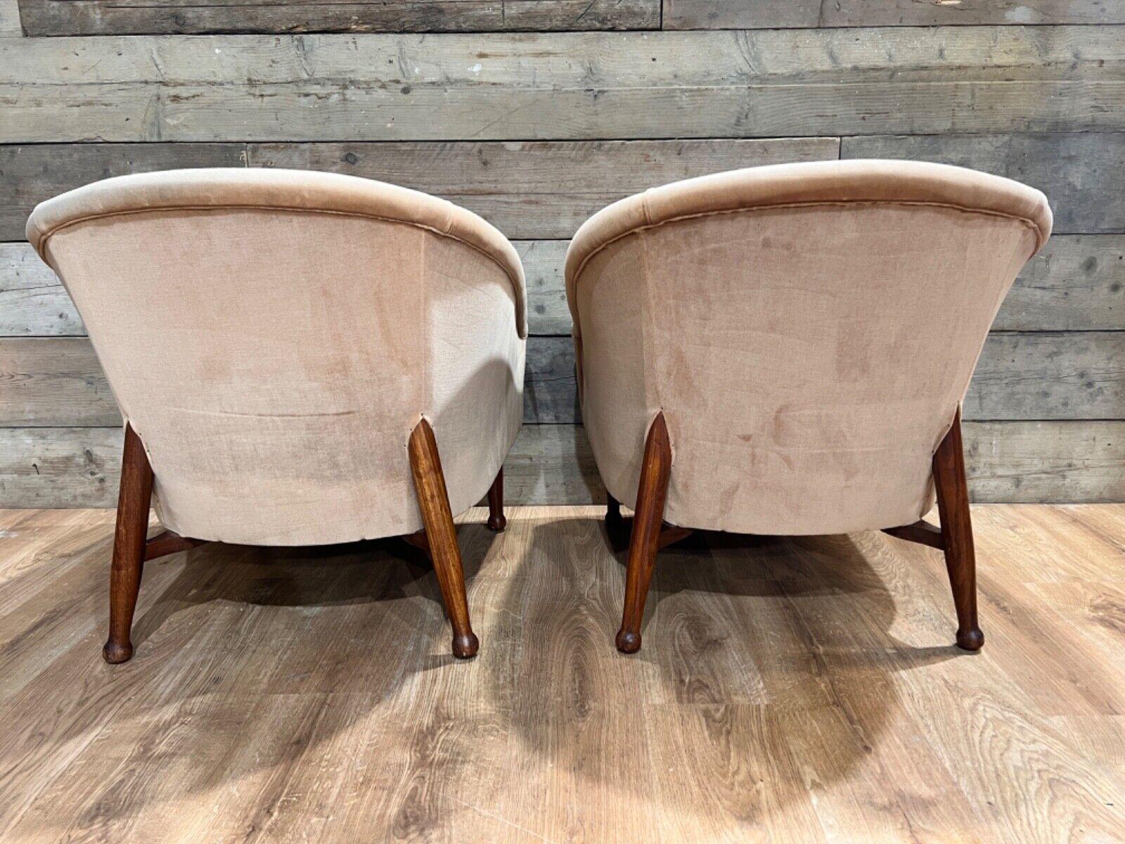 Pair Mid Century Club Chairs Guy Rogers 1960s For Sale 4