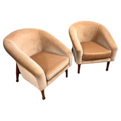 Vintage Pair Mid Century Club Chairs Guy Rogers 1960s