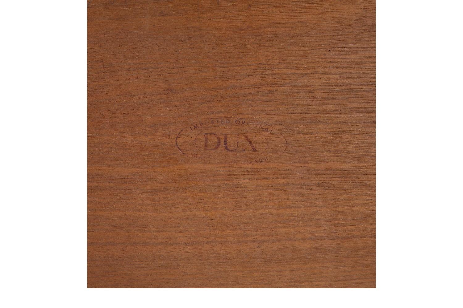 Paire de tables d'appoint danoises Dux Teck du milieu du siècle style Parson en vente 1