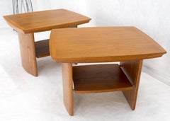 Pair Mid Century Danish Mid Century Modern Teak End Side Table Nightstands MINT!