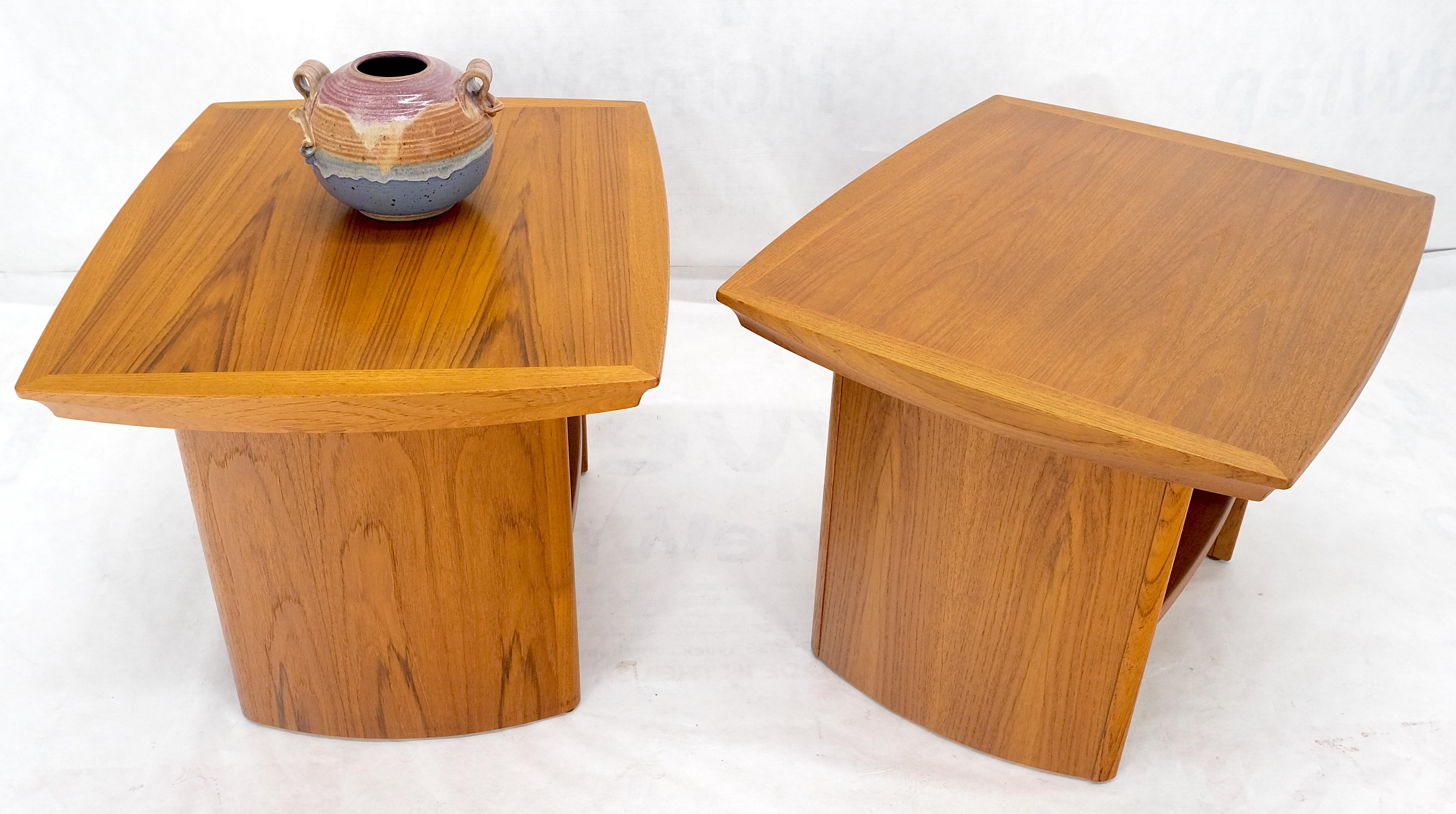 Paire de tables de nuit danoises mi-siècle moderne en teck MINT ! Bon état - En vente à Rockaway, NJ