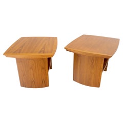 Pair Mid Century Danish Mid Century Modern Teak End Side Table Nightstands MINT!