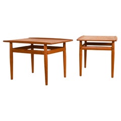 Pair Mid Century Danish Modern Side Tables Grete Jalk for Glostrup