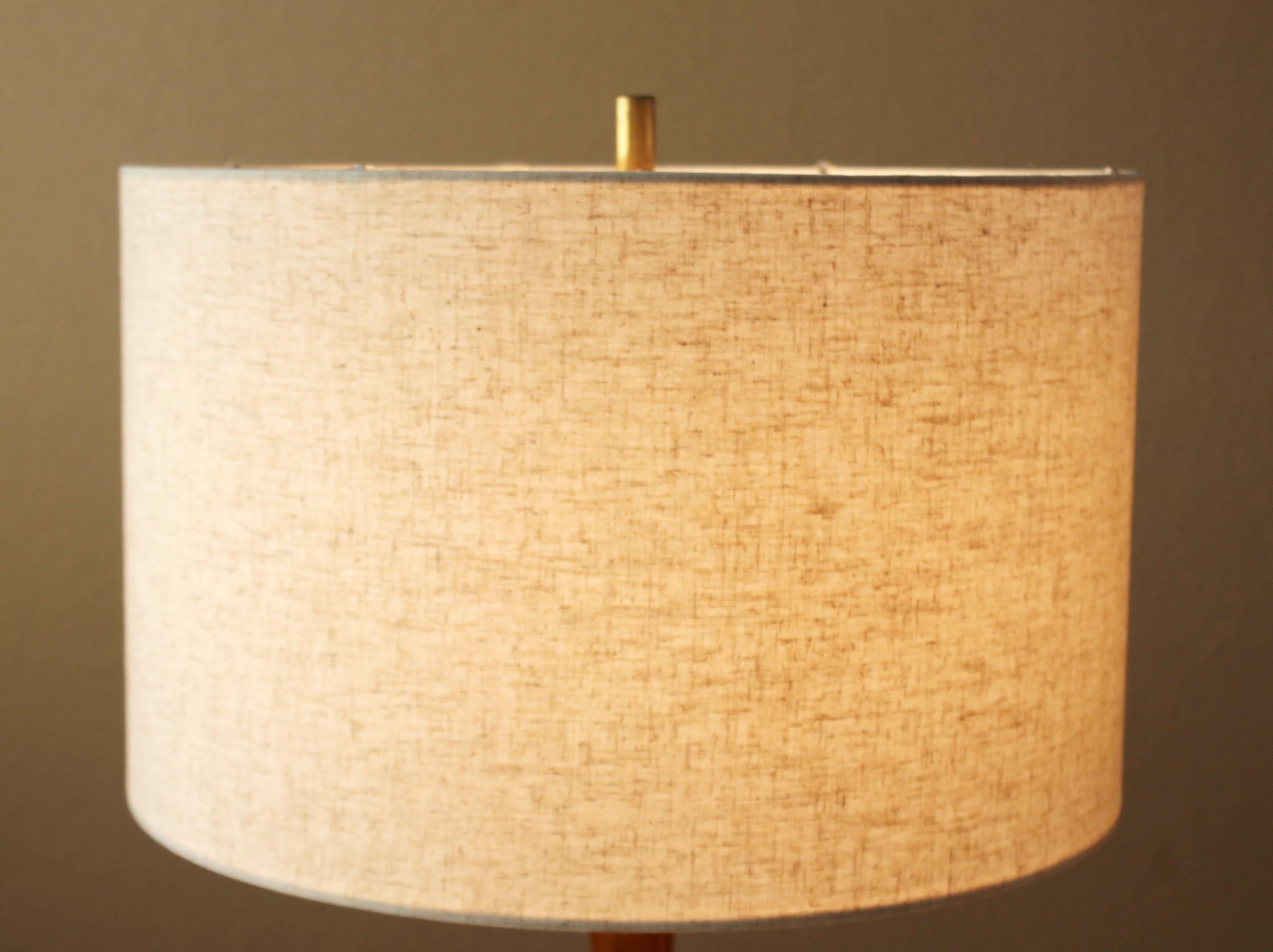 Fait main PAIR ! Lampes de table Modernes danoises du milieu du siècle Laiton Teck Plâtre ! Design/One ! en vente