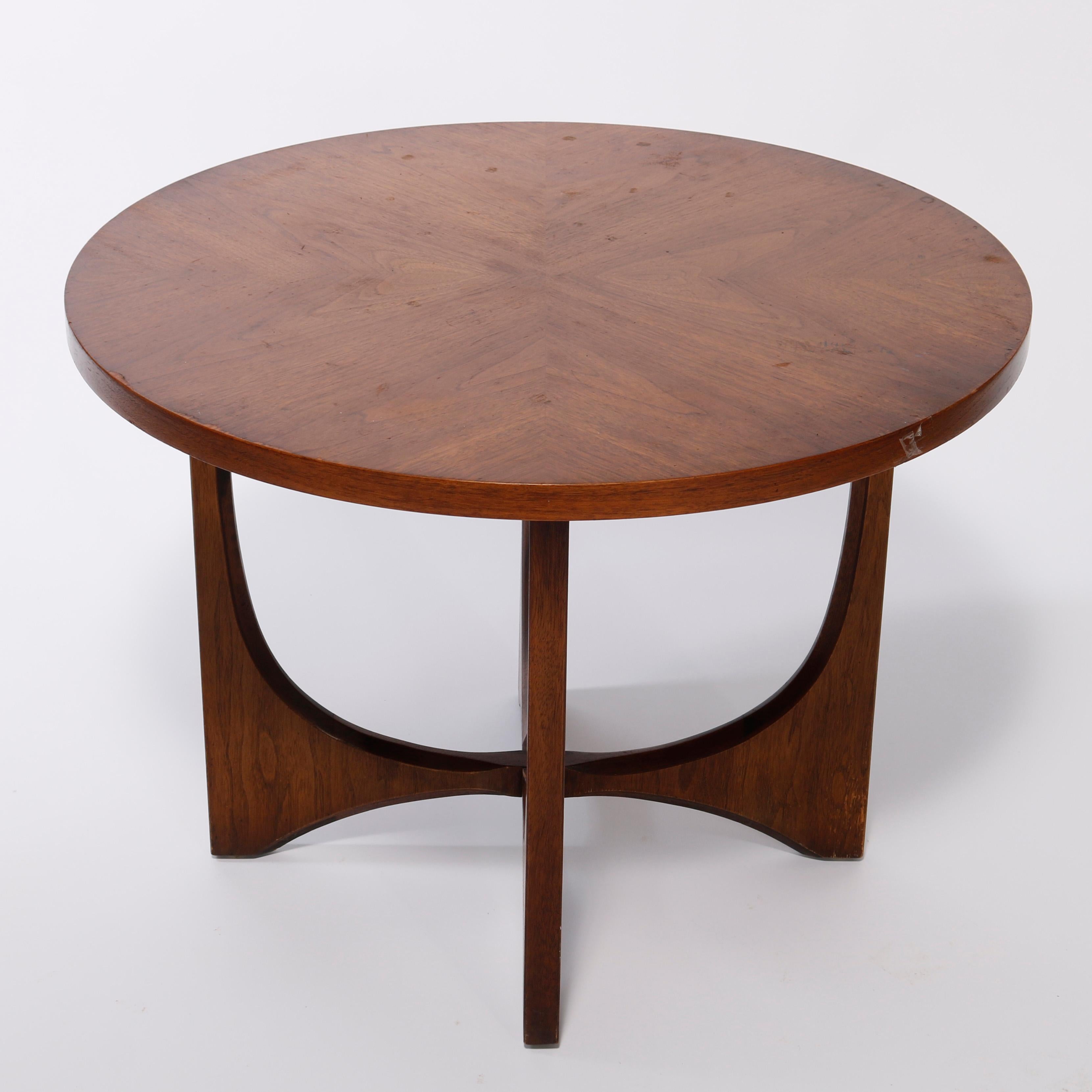 Dutch Pair Mid-Century Danish Modern Walnut Occasional Side Tables, Circa 1960’s