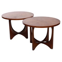 Pair Mid-Century Danish Modern Walnut Occasional Side Tables, Circa 1960’s