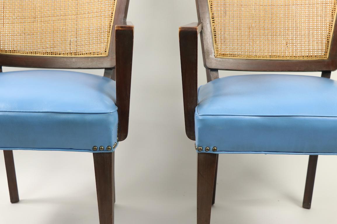 Pair of Mid Century  Dining Armchairs Attributed to Probber For Sale 4