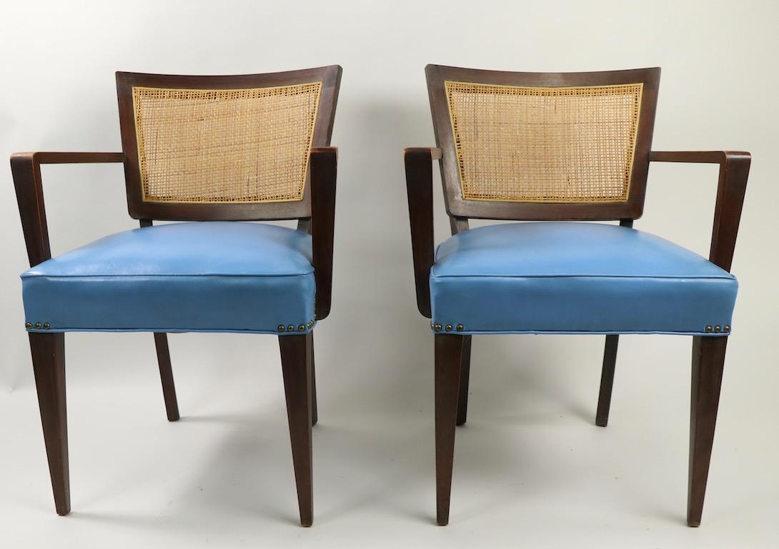 Mid-Century Modern Pair of Mid Century  Dining Armchairs Attributed to Probber For Sale