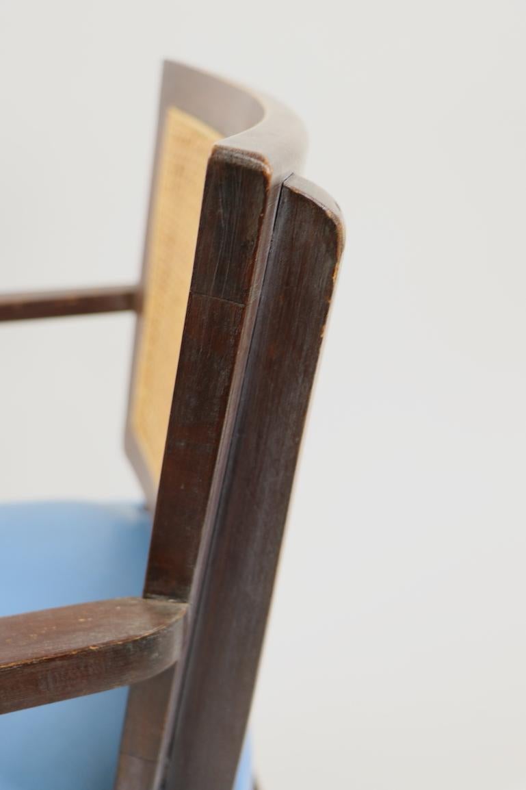 Tissu d'ameublement Paire de fauteuils de salle à manger du milieu du siècle dernier attribués à Probber en vente