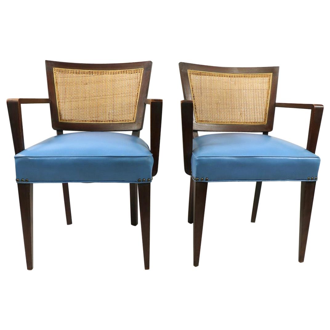 Pair of Mid Century  Dining Armchairs Attributed to Probber