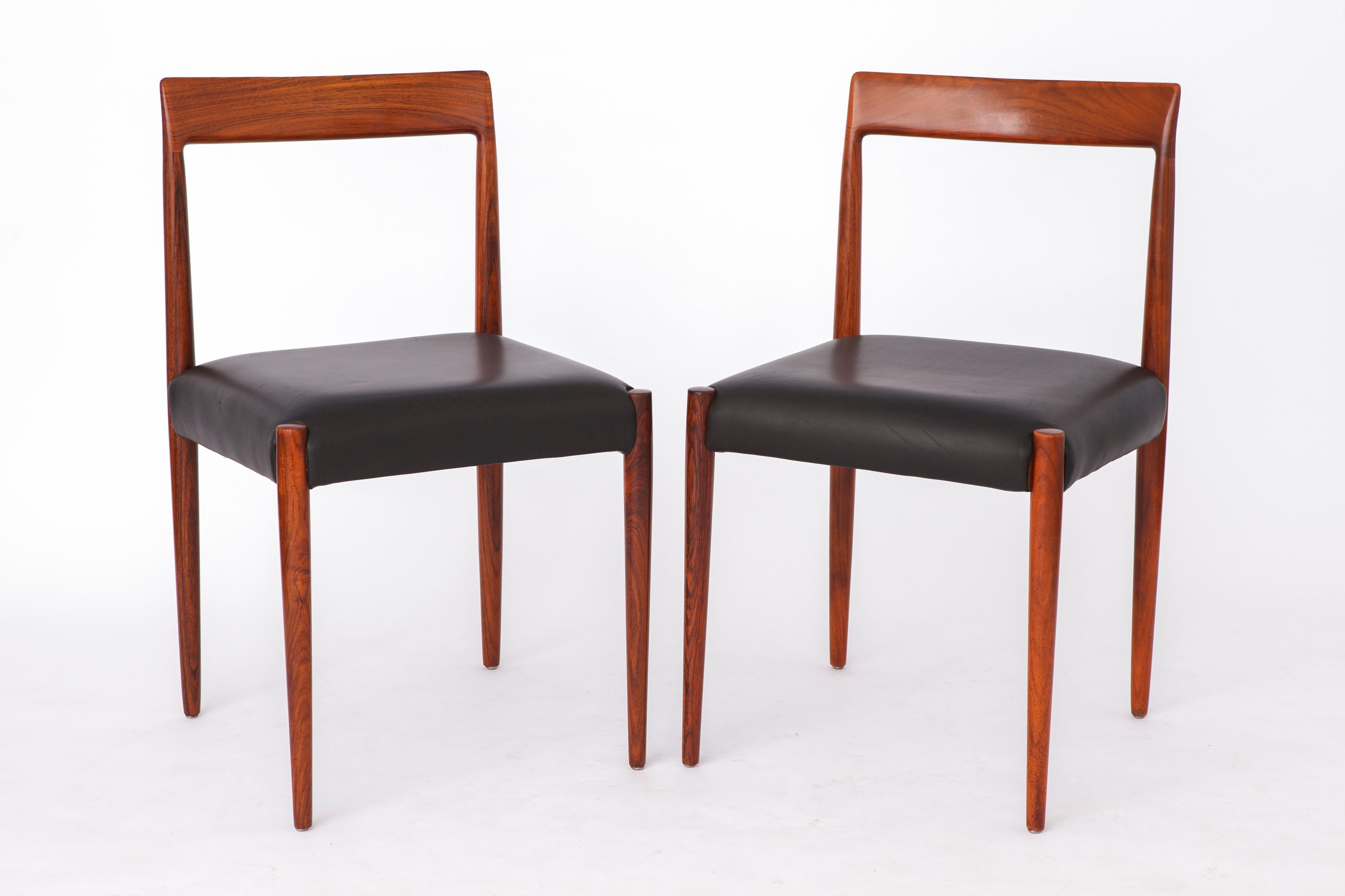 Mid-Century Modern Pair mid century dining chairs, Lübke Germany, 1960s Vintage