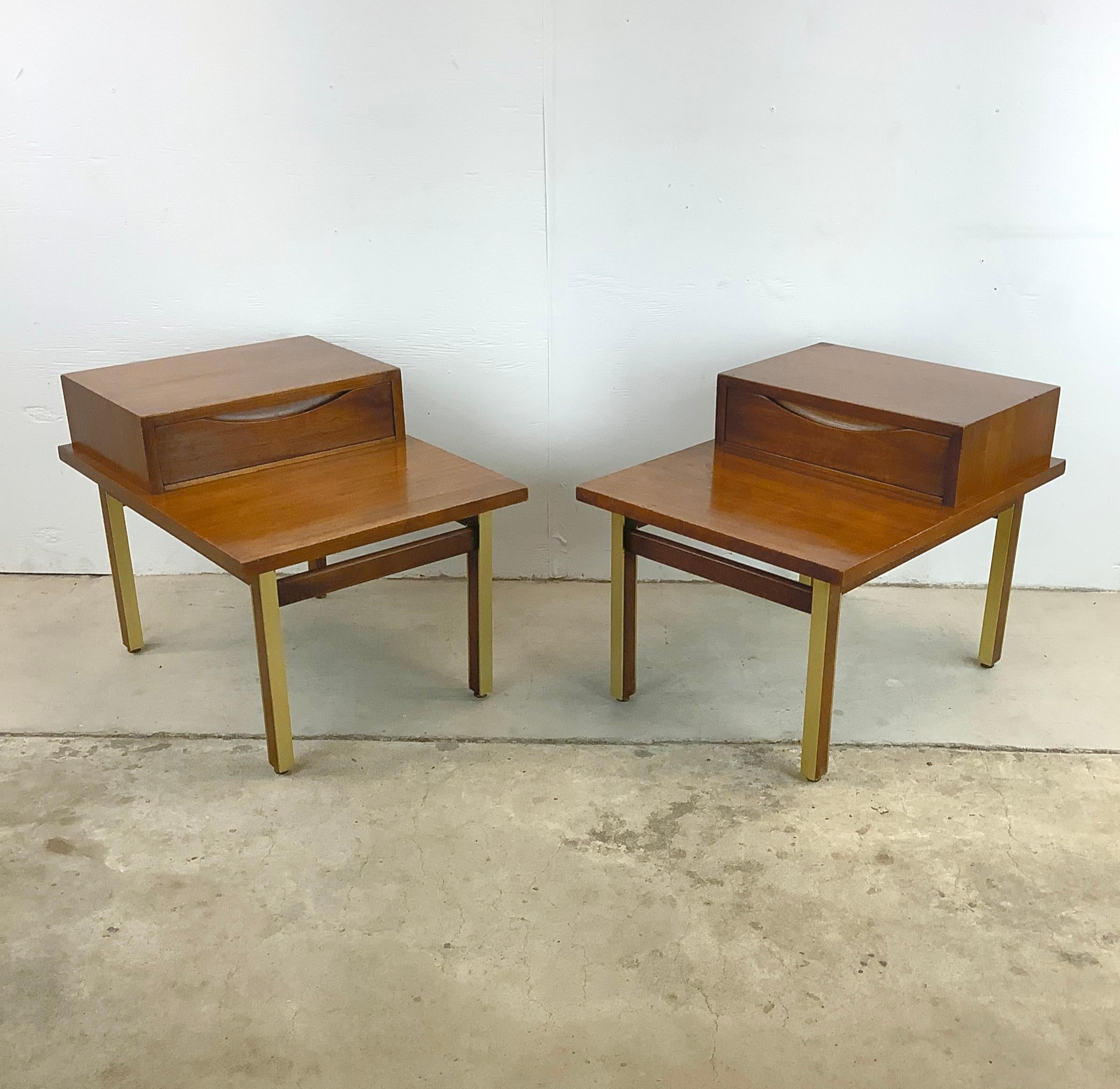 Mid-Century Modern Pair Mid-Century End Tables by Merton Gershun for American of Martinsville