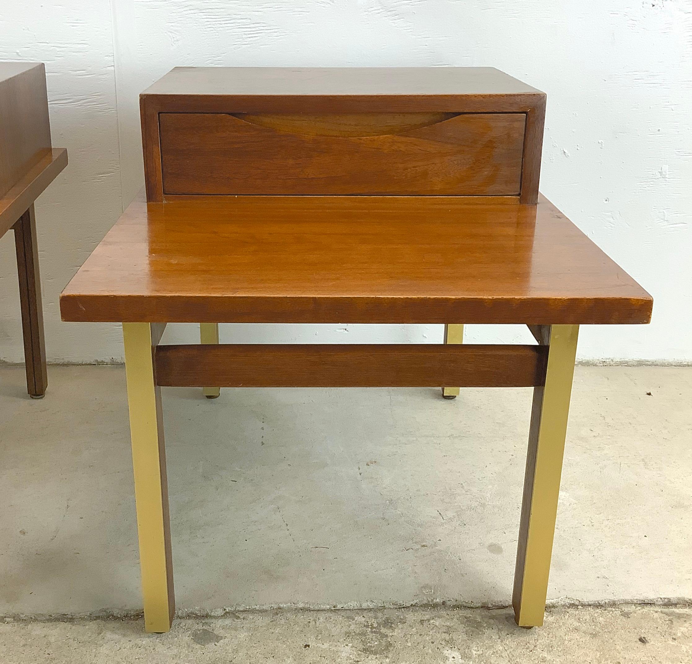 Pair Mid-Century End Tables by Merton Gershun for American of Martinsville In Good Condition In Trenton, NJ