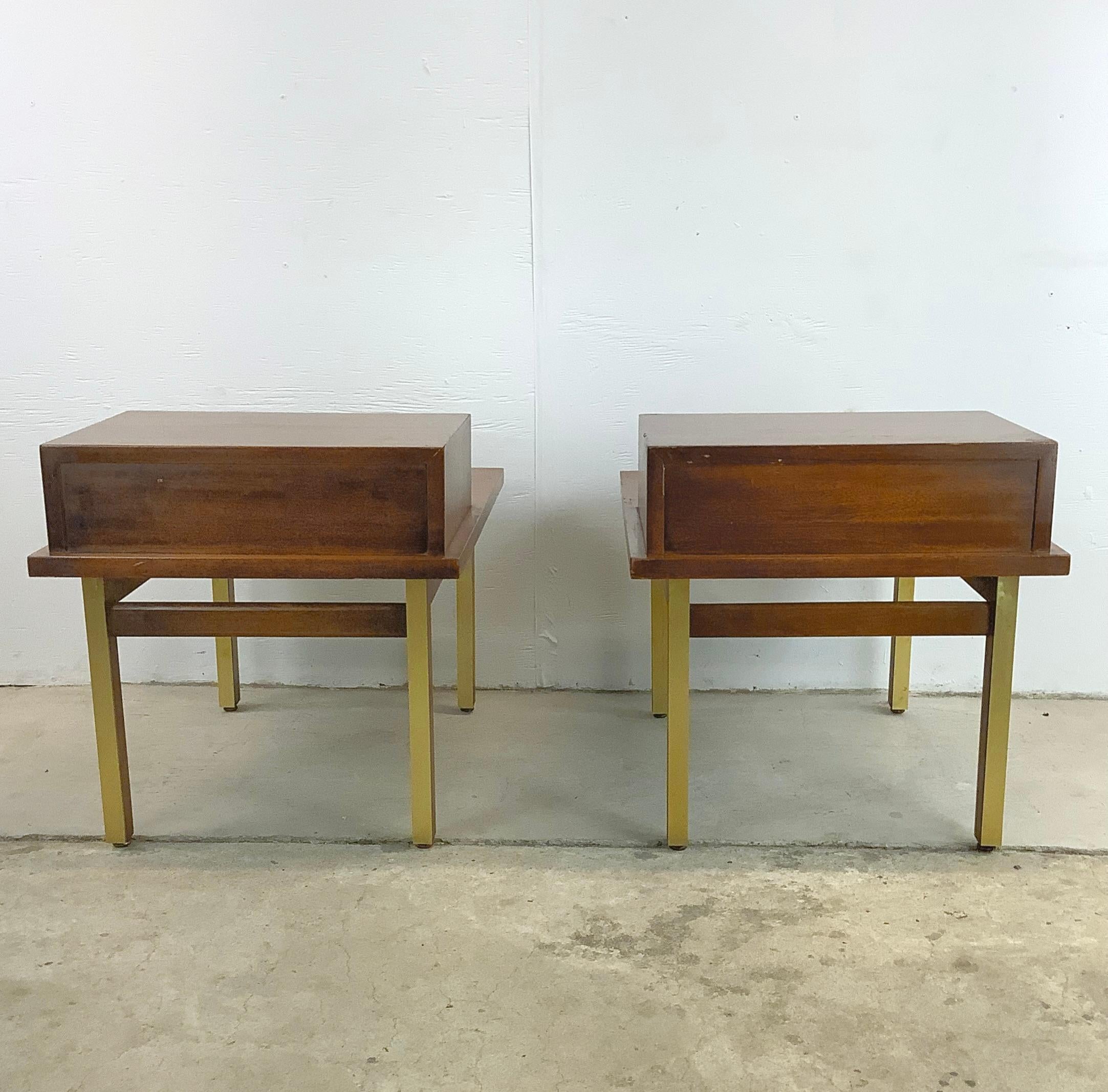 20th Century Pair Mid-Century End Tables by Merton Gershun for American of Martinsville