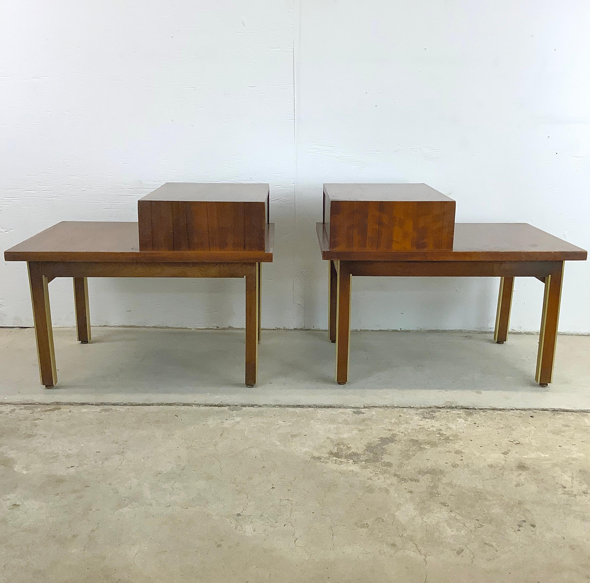 Pair Mid-Century End Tables by Merton Gershun for American of Martinsville 1