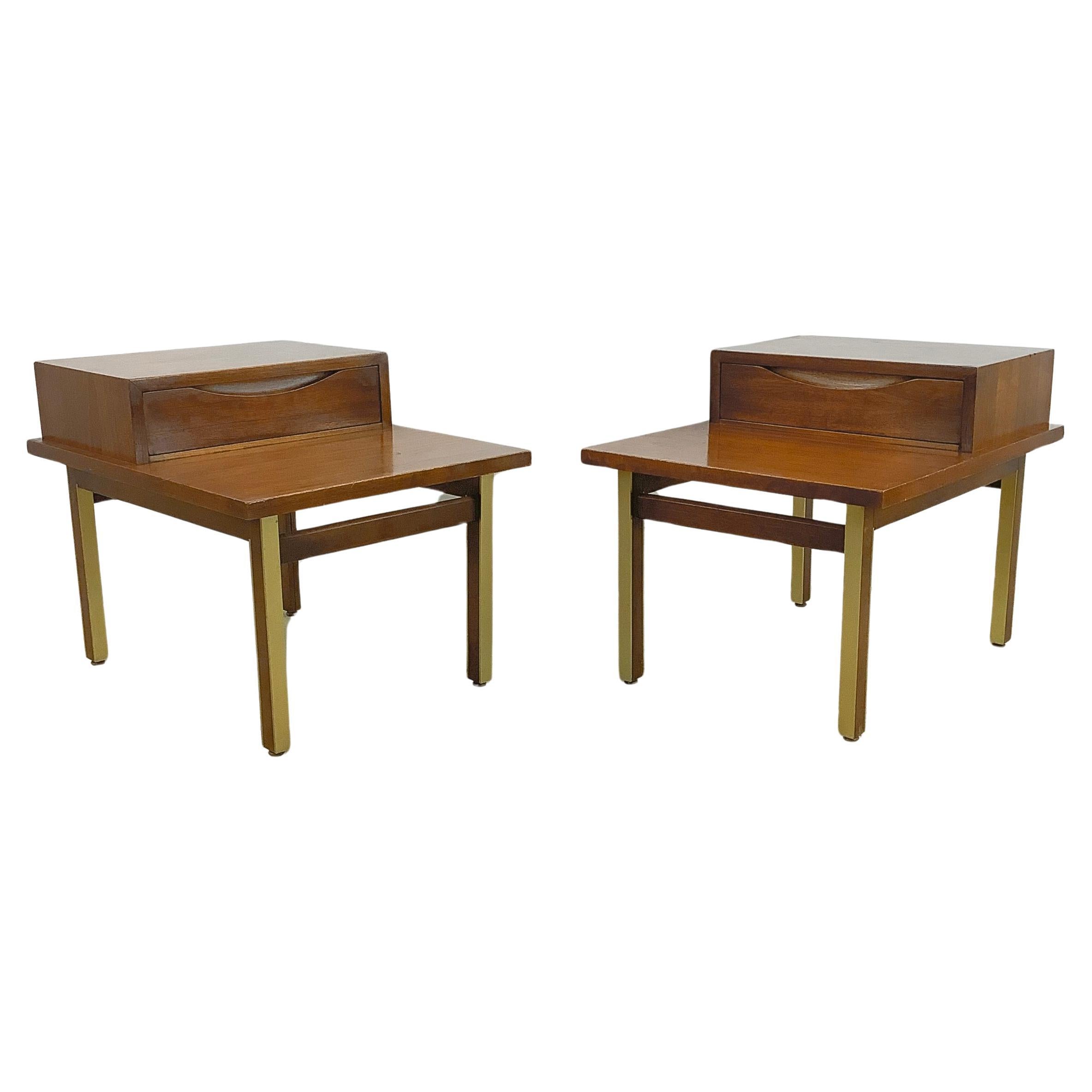 Pair Mid-Century End Tables by Merton Gershun for American of Martinsville